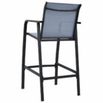 Chaises de bar de jardin lot de 2 Gris Txtilène – Image 4