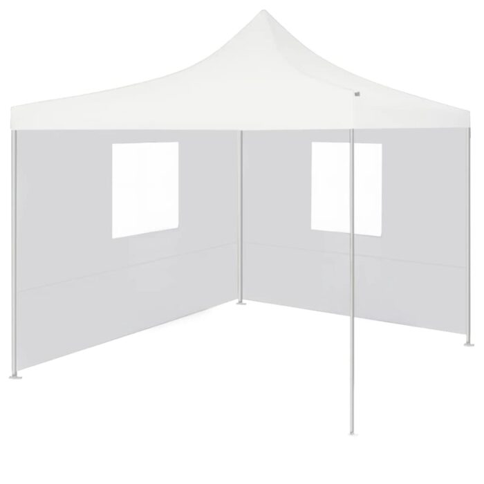 VXL8719883800141_a_en_hd_1.jpg Tente de réception pliable avec 2 parois 3x3 m Acier Blanc – Image 1