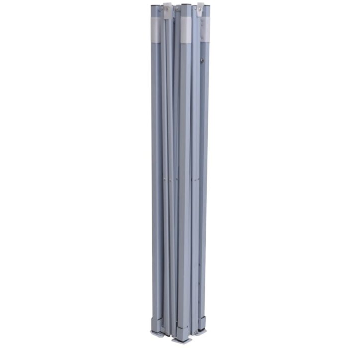 Tente de réception pliable avec 2 parois 3x3 m Acier Blanc – Image 6