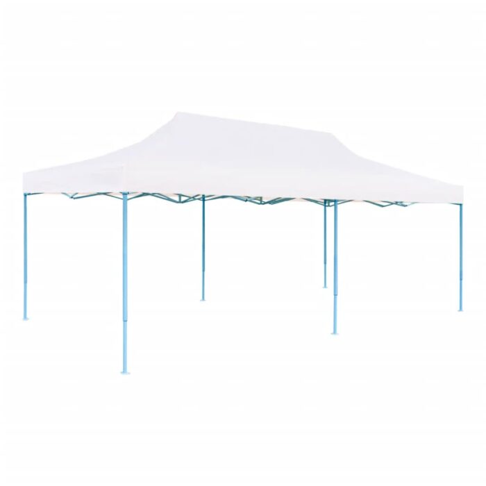 Tente de réception pliable avec parois 3 x 6 m Acier Blanc – Image 2