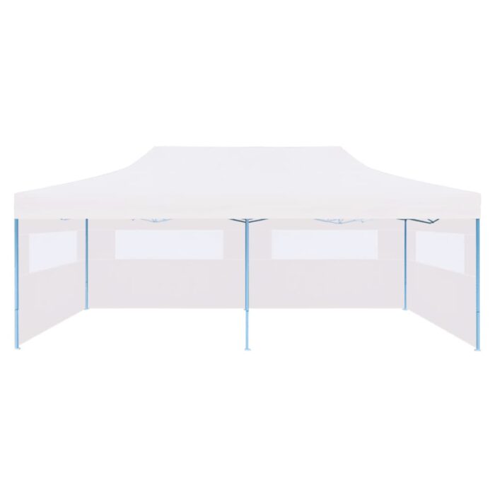 Tente de réception pliable avec parois 3 x 6 m Acier Blanc – Image 3