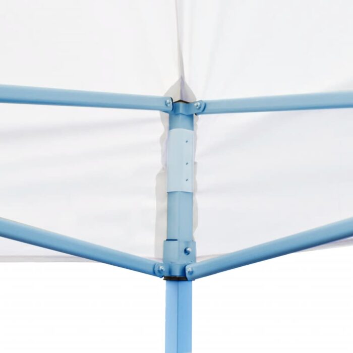 Tente de réception pliable avec parois 3 x 6 m Acier Blanc – Image 4