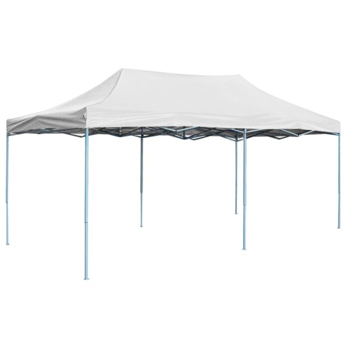 Tente de réception pliable professionnelle 3x6 m Acier Blanc – Image 1