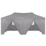 Tente de réception pliable avec 4 parois 3x6 m Acier Anthracite – Image 3