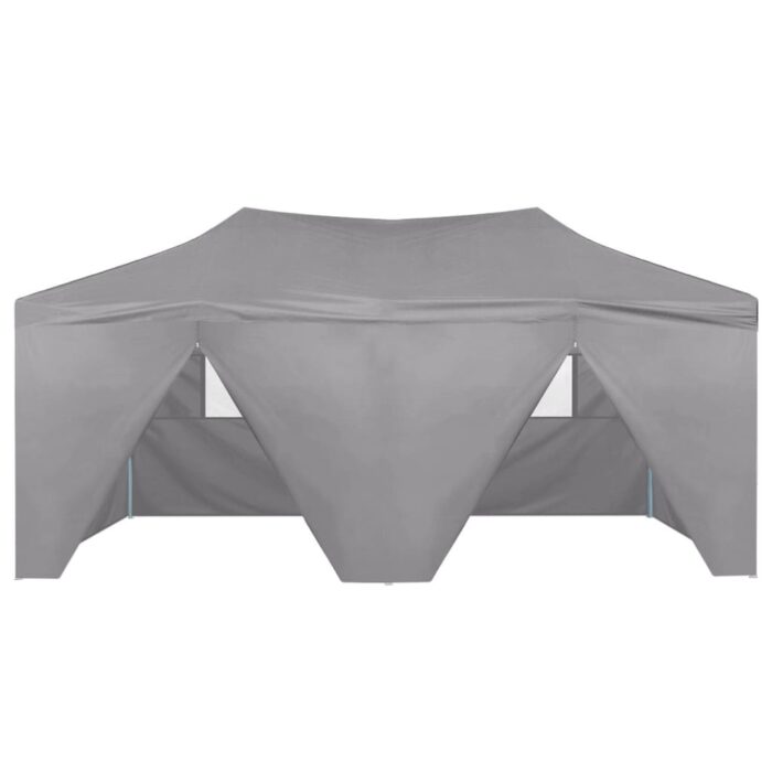 Tente de réception pliable avec 4 parois 3x6 m Acier Anthracite – Image 3