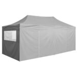 Tente de réception pliable avec 4 parois 3x6 m Acier Anthracite – Image 4