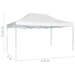 Tente de réception pliable 3x4,5 m Blanc – Image 4
