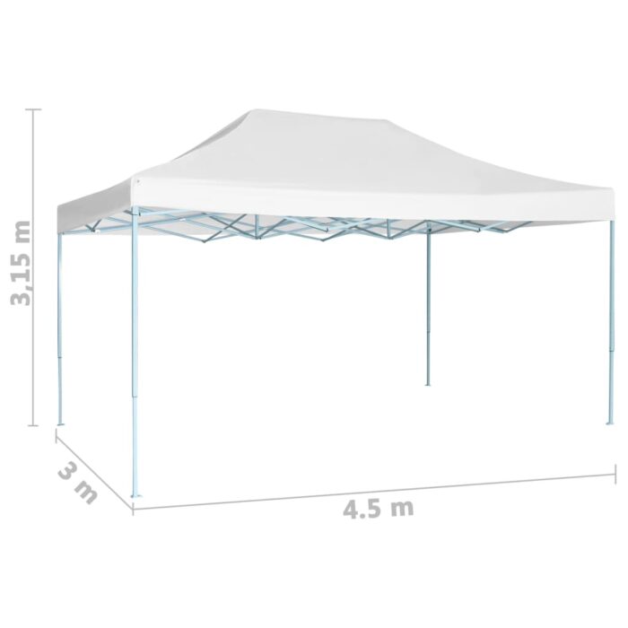 Tente de réception pliable 3x4,5 m Blanc – Image 4
