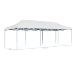 Tente de réception pliable 3x9 m Blanc – Image 8