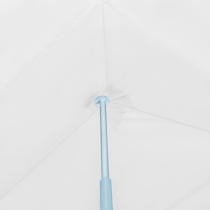 Tente de réception escamotable pliable avec 5 parois 3x9m Blanc – Image 2