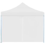 Tente de réception escamotable avec 8 parois 3 x 9 m Blanc – Image 6
