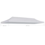 Toit de tente de réception 3 x 6 m Blanc – Image 3