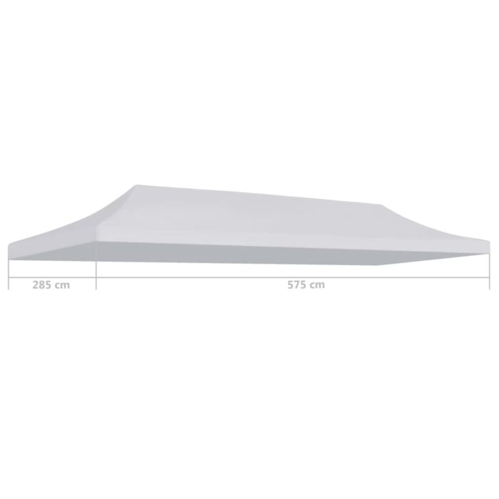 Toit de tente de réception 3 x 6 m Blanc – Image 3