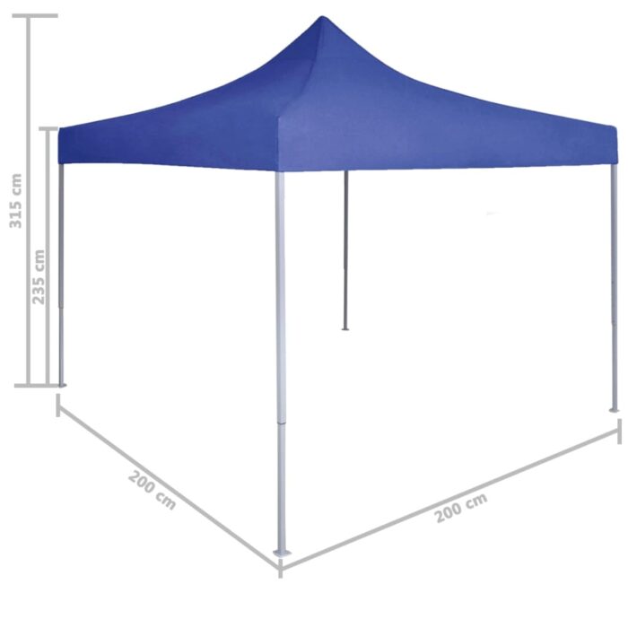 Tente de réception pliable 2x2 m acier bleu – Image 8