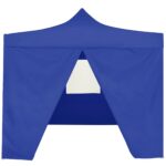 Tente de réception pliable avec 4 parois 2x2 m Acier Bleu – Image 2