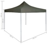 Tente réception pliable professionnelle 2x2 m Acier Anthracite – Image 8