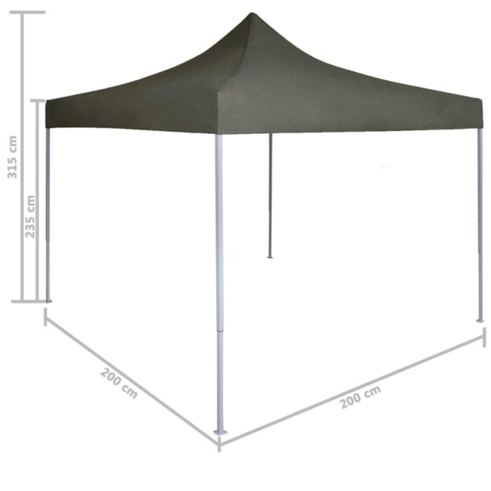 Tente réception pliable professionnelle 2x2 m Acier Anthracite – Image 8