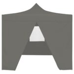 Tente de réception pliable avec 4 parois 2x2 m Acier Anthracite – Image 2