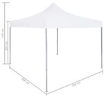 Tente réception pliable professionnelle 2x2 m Acier Blanc – Image 8