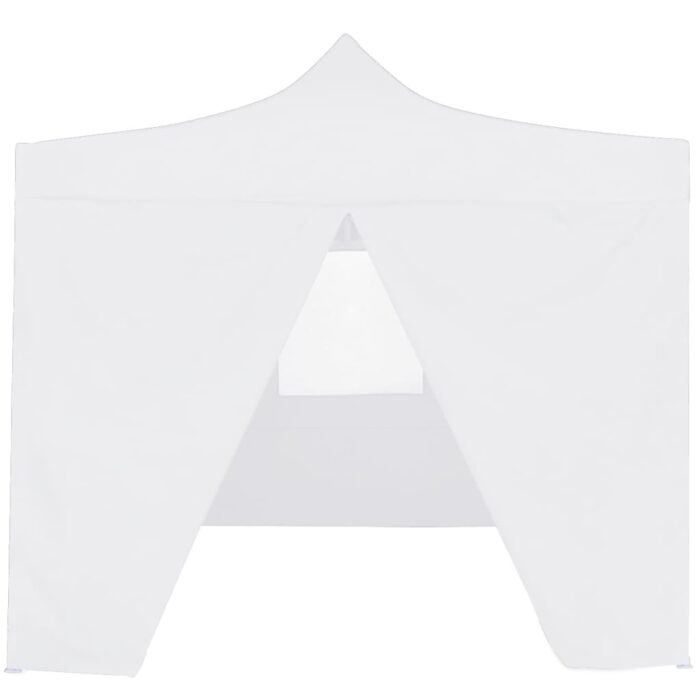 Tente de réception pliable avec 4 parois 2x2 m Acier Blanc – Image 2