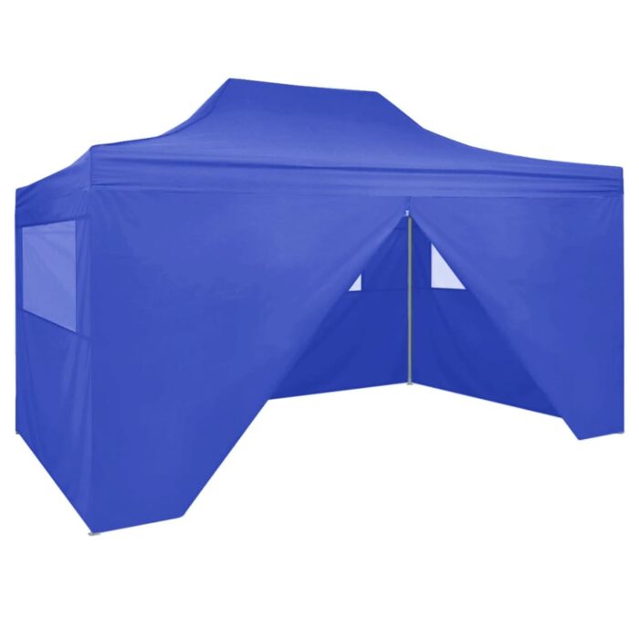 VXL8719883800431_a_en_hd_1.jpg Tente de réception pliable avec 4 parois 3x4 m Acier Bleu – Image 1