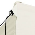 Tente de réception pliable avec 4 parois 3x4 m Acier Crème – Image 5