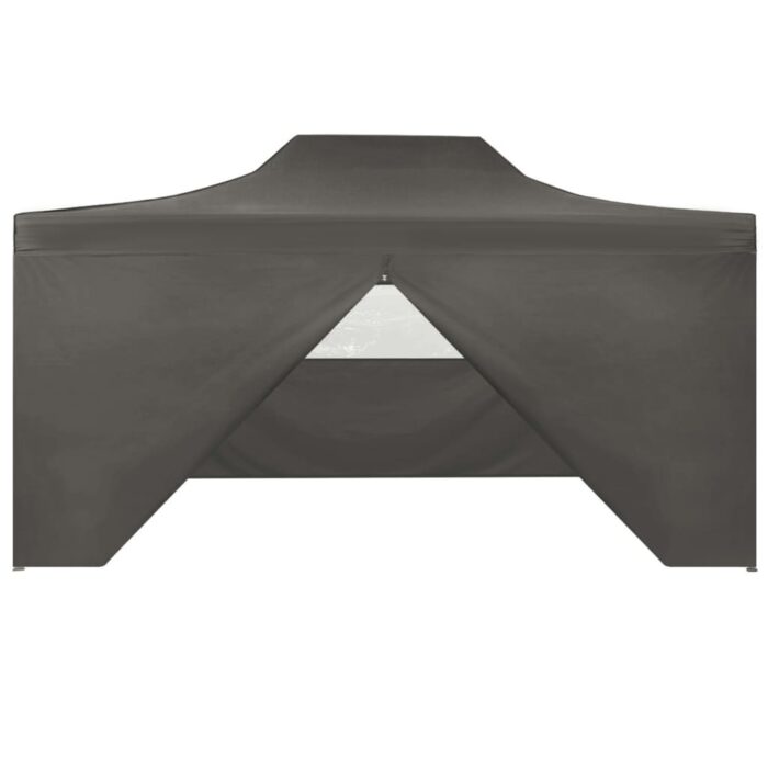 Tente de réception pliable avec 4 parois 3x4 m Acier Anthracite – Image 2