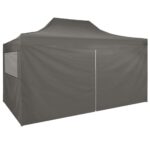 Tente de réception pliable avec 4 parois 3x4 m Acier Anthracite – Image 3