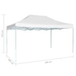 Tente de réception pliable professionnelle 3x4 m Acier Blanc – Image 4