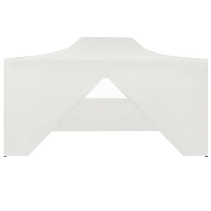 Tente de réception pliable avec 4 parois 3x4 m Acier Blanc – Image 2