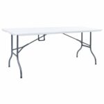Table pliable de jardin Blanc 180x72x72 cm PEHD