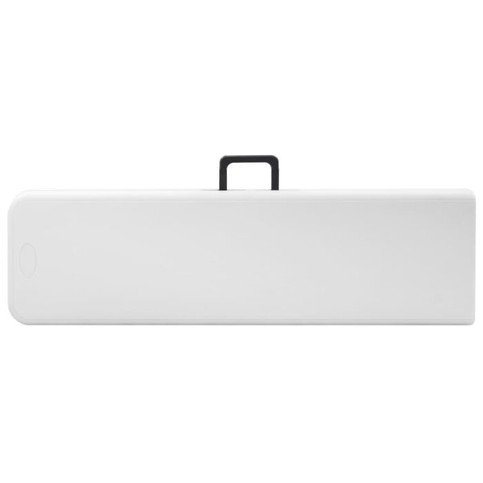 Bancs de jardin pliables lot de 2 180 cm PEHD Blanc – Image 5