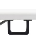 Bancs de jardin pliables lot de 2 180 cm PEHD Blanc – Image 6