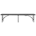 Bancs de jardin pliables lot de 2 180 cm PEHD Noir – Image 2