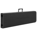 Bancs de jardin pliables lot de 2 180 cm PEHD Noir – Image 5