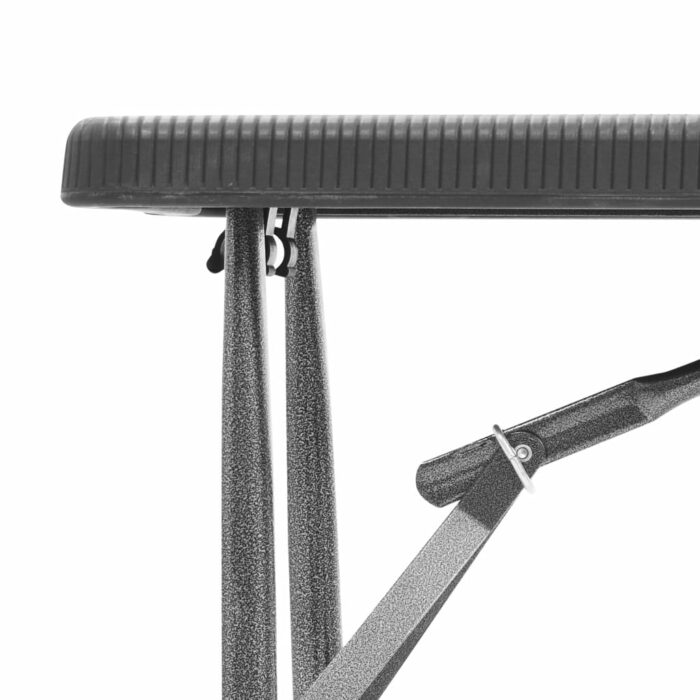 Bancs de jardin pliables lot de 2 180 cm PEHD Noir – Image 7