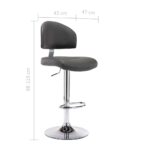 Tabourets de bar lot de 2 gris similicuir – Image 6