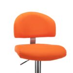 Tabourets de bar lot de 2 orange similicuir – Image 6