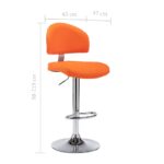 Tabourets de bar lot de 2 orange similicuir – Image 7