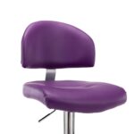 Tabourets de bar lot de 2 violet similicuir – Image 6