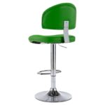 Tabourets de bar lot de 2 vert similicuir – Image 3