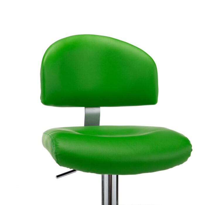 Tabourets de bar lot de 2 vert similicuir – Image 6