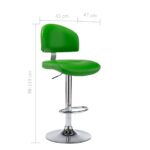 Tabourets de bar lot de 2 vert similicuir – Image 7