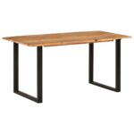 Table de salle à manger 154x80x76 cm Bois d'acacia solide – Image 11