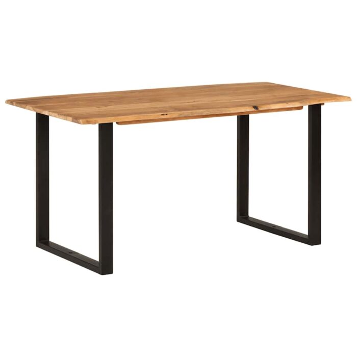 Table de salle à manger 154x80x76 cm Bois d'acacia solide – Image 12