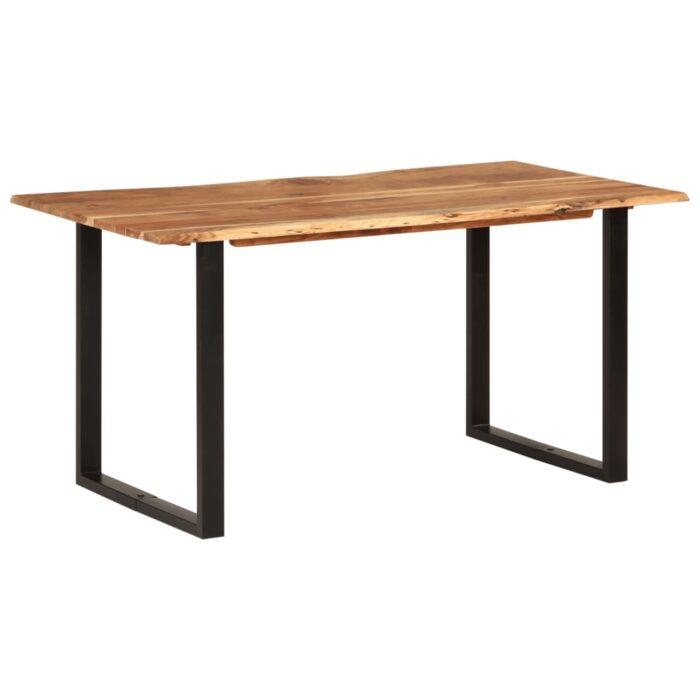 Table de salle à manger 154x80x76 cm Bois d'acacia solide – Image 8
