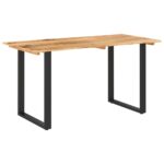 Table de salle à manger 140x70x76 cm Bois d'acacia solide – Image 6