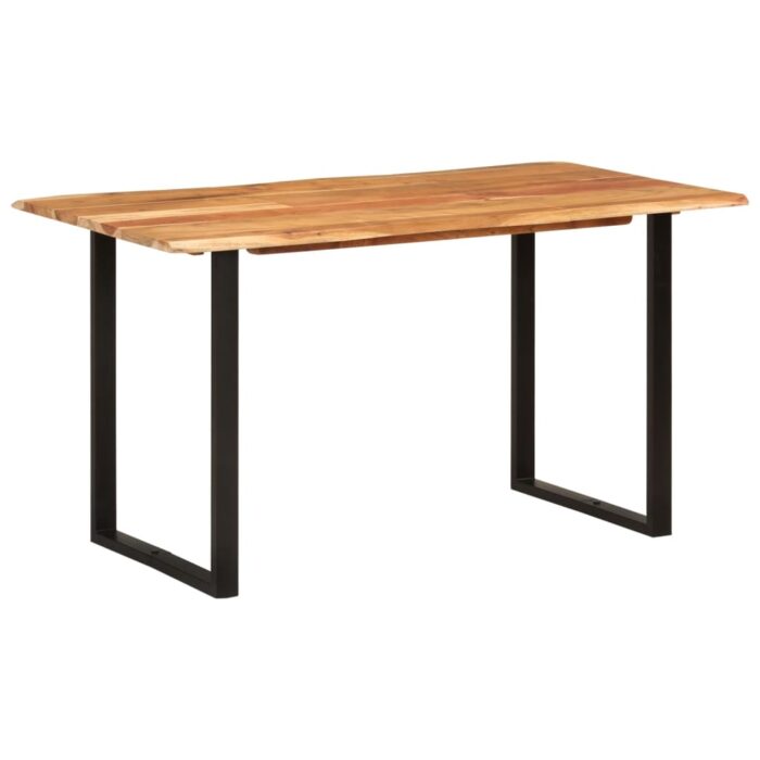 Table de salle à manger 140x70x76 cm Bois d'acacia solide – Image 9