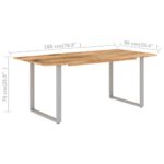 Table de salle à manger 180x90x76 cm Bois d'acacia massif – Image 5