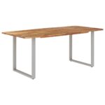 Table de salle à manger 180x90x76 cm Bois d'acacia massif – Image 7